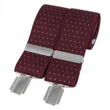 Traky David Aster 35 mm BODKY bordó - Aby gatě nepadaly! Traky David Aster s možnosťou gravírovánia.