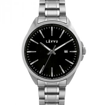 Hodinky LAVVU STAVANGER Black, pánské - Špičkové pánské náramkové hodinky. Gravírujeme podle vašeho zadání! Přesně, rychle, kvalitně. Zboží skladem, expedice do 24h.