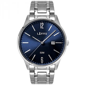 Hodinky LAVVU KARLSTAD Blue, pánske - Špičkové pánske náramkové hodinky. Gravírujeme podľa vášho zadania! Presne, rýchlo, kvalitne. Tovar skladom, expedícia do 24h.