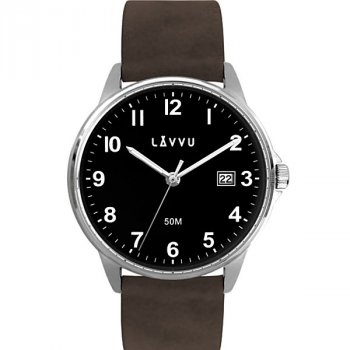 Hodinky LAVVU GÖTEBORG Black, pánske - Špičkové pánske náramkové hodinky. Gravírujeme podľa vášho zadania! Presne, rýchlo, kvalitne. Tovar skladom, expedícia do 24h.