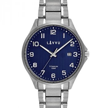 Hodinky LAVVU Titanum Lillehammer Blue, pánske - Špičkové pánske náramkové hodinky. Gravírujeme podľa vášho zadania! Presne, rýchlo, kvalitne. Tovar skladom, expedícia do 24h.