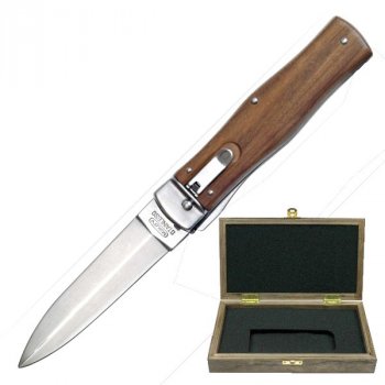 Nôž 241-ND-4/KP PREDATOR, MIKOV + darčeková krabka - Toto je TVOJ PREDATOR! Poriadny vystrelovák s gravírovaním, ktoré si určíš sám. Máme ho skladom a na popis nám stačí 24 hodín. Berieš?