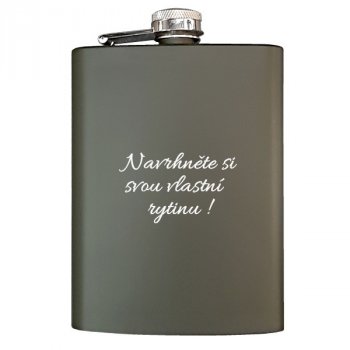 Ploskačka 240ml, khaki - Ploskačka na mieru? Vlastný návrh gravírovanie - osobný darček pre vás. Skladom, expedícia do 24 hodín.