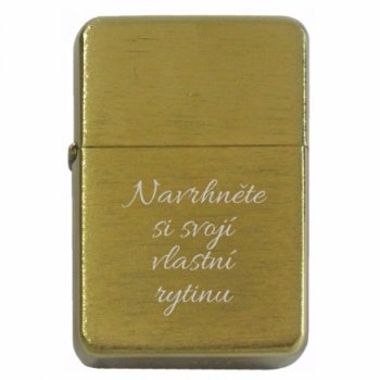 Zapalovač REMO zlatý s možností laserového popisu - s rytinou