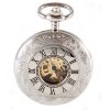 Vreckové otváracie hodinky Mechanic, David Aster, strieborné - Vreckové hodinky z čias, kedy sa ešte neponáhľalo. Skladom, expedícia do 24h.