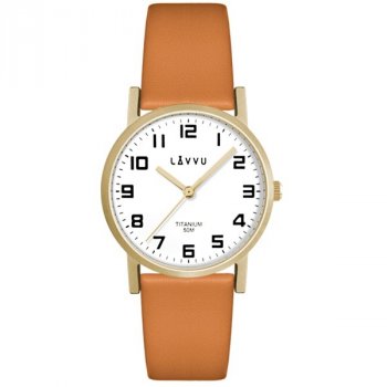 Hodinky LAVVU MANDAL Gold Titan, dámske - Špičkové dámske náramkové hodinky. Gravírujeme podľa vášho zadania! Presne, rýchlo, kvalitne. Tovar skladom, expedícia do 24h.