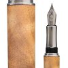 Plniace pero Wood Factory Camphor Silver - Luxusné ručne vyrábané drevené pero s gravírovanými iniciálami majiteľa. Skladom, expedícia 1-2 dni.