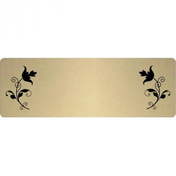 Štítek PRAHA 95x35, dekor 001, k nalepení, fazeta - Dekorovaná jmenovka na dveře s možností dotvoření dle vlastního návrhu. Skladem. expedice 1-2 dny.