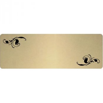 Štítek PRAHA 95x35, dekor 002, k nalepení, fazeta - Dekorovaná jmenovka na dveře s možností dotvoření dle vlastního návrhu. Skladem. expedice 1-2 dny.