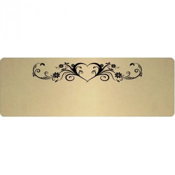 Štítek PRAHA 95x35, dekor 006, k nalepení, fazeta - Dekorovaná jmenovka na dveře s možností dotvoření dle vlastního návrhu. Skladem. expedice 1-2 dny.