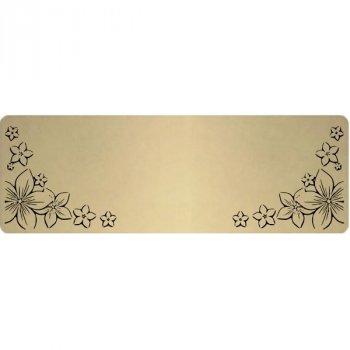 Štítek PRAHA 95x35, dekor 012, k nalepení, fazeta - Dekorovaná jmenovka na dveře s možností dotvoření dle vlastního návrhu. Skladem. expedice 1-2 dny.