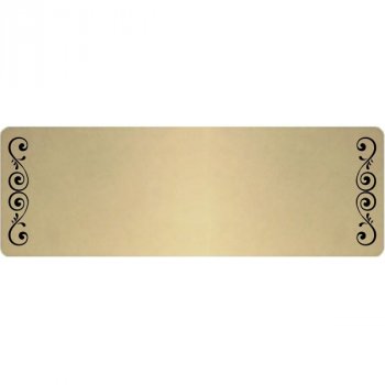 Štítek PRAHA 95x35, dekor 018, k nalepení, fazeta - Dekorovaná jmenovka na dveře s možností dotvoření dle vlastního návrhu. Skladem. expedice 1-2 dny.