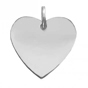 Prívesok SRDCE 17x16 chirurgická oceľ, bez retiazky - Prívesok z chirurgickej ocele s možnosťou zadania vlastného textu. Skladom, expedícia do 48 hodín vrátane gravírovania.