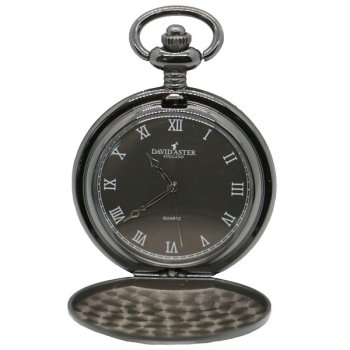 Vreckové otváracie hodinky David Aster, Antracit - Vreckové hodinky z čias, kedy sa ešte neponáhľalo. Gravírujeme podľa vášho zadania! Presne, rýchlo, kvalitne. Tovar skladom, expedícia do 24h.