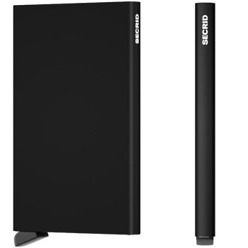 SECRID Cartprotector Black - Mechanické zabezpečenie a nekompromisná RFID ochrana kariet s možnosťou individuálneho popisu. Skladom, expedícia do 48h. vrátane gravírovania.