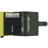 Peňaženka SECRID Miniwallet Matte Green & Lime - Inovatívna peňaženka najmodernejšieho strihu s možnosťou personifikácie laserovým gravírovaním. Tovar na sklade, vrátane rytia expedujeme do 48h.