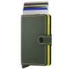Peňaženka SECRID Miniwallet Matte Green & Lime - Inovatívna peňaženka najmodernejšieho strihu s možnosťou personifikácie laserovým gravírovaním. Tovar na sklade, vrátane rytia expedujeme do 48h.