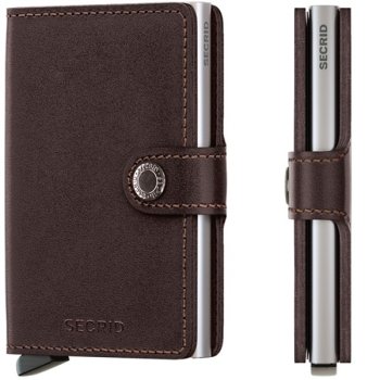 Peňaženka SECRID Miniwallet Original Dark Brown - Inovatívna peňaženka najmodernejšieho strihu s možnosťou personifikácie laserovým gravírovaním. Tovar na sklade, vrátane rytia expedujeme do 48h.