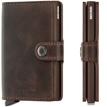 Peňaženka SECRID Miniwallet Vintage Chocolate - Inovatívna peňaženka najmodernejšieho strihu s možnosťou personifikácie laserovým gravírovaním. Tovar na sklade, vrátane rytia expedujeme do 48h.