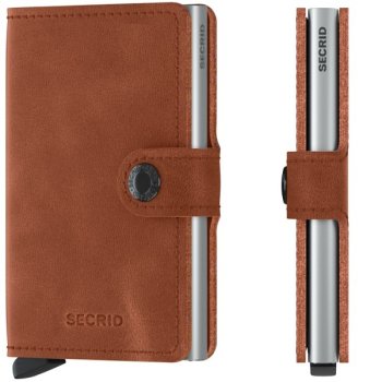 Peňaženka SECRID Miniwallet Vintage Cognac-Silver - Inovatívna peňaženka najmodernejšieho strihu s možnosťou personifikácie laserovým gravírovaním. Tovar na sklade, vrátane rytia expedujeme do 48h.