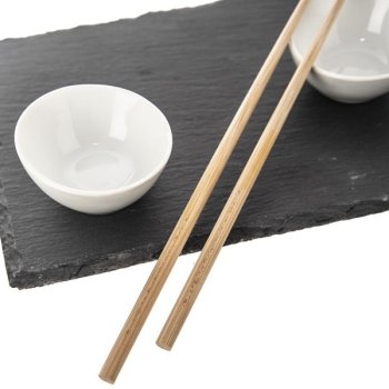 ervírovacía sada SUSHI 29x20, bridlica - Servírovacia sada na sushi s možnosťou vlastného gravírovania. Skladom, expedícia do 48h. vrátane gravírovania.