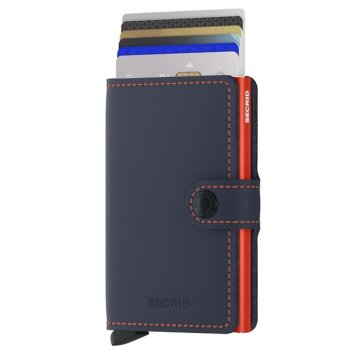 Peňaženka SECRID Miniwallet Matte Nightblue & Orange - Inovatívna peňaženka najmodernejšieho strihu s možnosťou personifikácie laserovým gravírovaním. Tovar na sklade, vrátane rytia expedujeme do 48h.