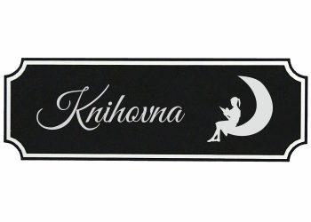 štítek na dveře Al obdélník bez rohů černý - s laserovým gravírováním