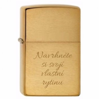 Zippo 204 B Brushed Brass - s gravírováním