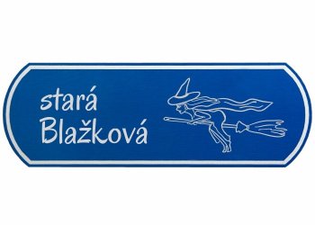 štítek na dveře Al obdélník oblý modrý - s laserovým gravírováním