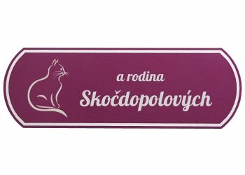 štítek na dveře Al obdélník oblý modrý - s laserovým gravírováním