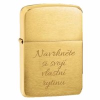 Zippo 1941B Replica Brushed Brass - s gravírováním