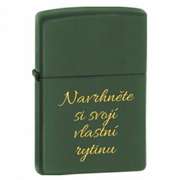 Zippo 221 Green Matte - s gravírováním