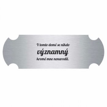 štítek na dveře - s gravírováním