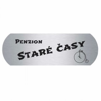 Štítek na dveře BAKU 95x32, NR lesk, k nalepení - s laserovým gravírováním