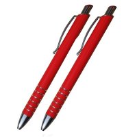 Kuličkové pero + mikrotužka, červené s možným laserovým popisem - S ghravírováním