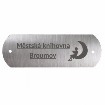 Štítek na dveře BAKU 95x32, NR mat, k přišroubování - s gravírováním