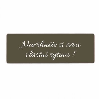 Štítek na dveře PRAHA bronz 95x32, k nalepení - s gravírováním