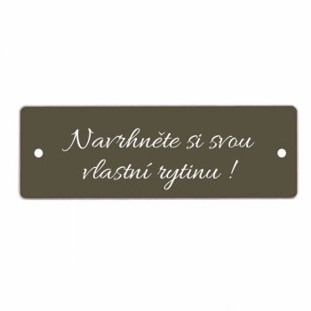 Vizitka na dveře PRAHA bronz 95x32, k přišroubování - s gravírováním