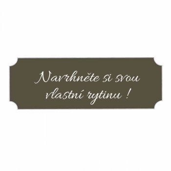 Štítek na dveře RABAT bronz 95x32, k nalepení - s gravírováním,