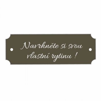 Vizitka na dveře RABAT bronz 95x32, k přišroubování - s gravírováním