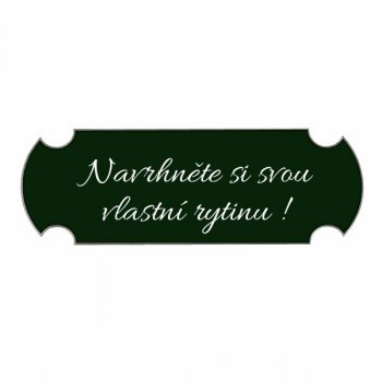 Jmenovka na dveře BRUSEL zelená 95x32, k nalepení - s gravírováním