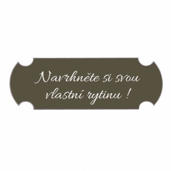 Štítek na schránku BRUSEL bronz 95x32, k nalepení - s gravírováním