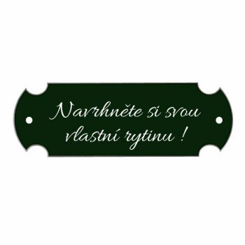 Vizitka na dveře BRUSEL zelená 95x32, k přišroubování - s gravírováním