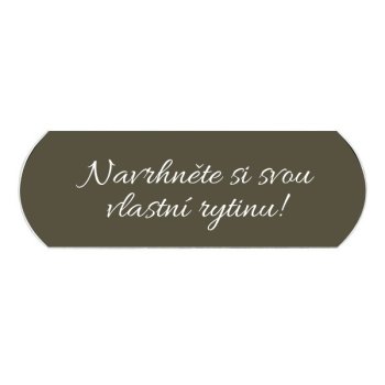 Štítek BAKU bronz 95x32, k nalepení - S možností gravírování