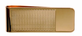 Spona na peniaze pozlátená - S gravírováním