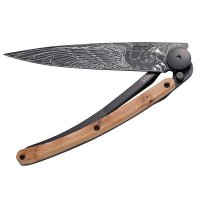 Nůž deejo 1GB108 Black tatto, Eagle, juniper wood - s gravírováním