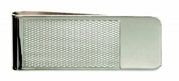 Spona na peniaze ródium - S gravírováním