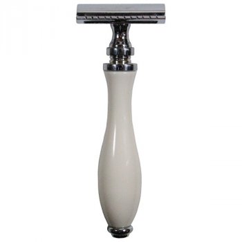 Holicí strojek 111W, Parker Shaving, White Resin - s gravírováním