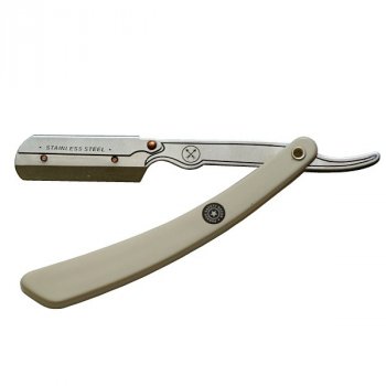 Shavetta na holení Parker Shaving 34R, White Resin - s gravírováním