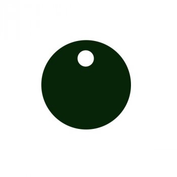 Psí známka KOLEČKO d25, AL zelená - s gravírováním